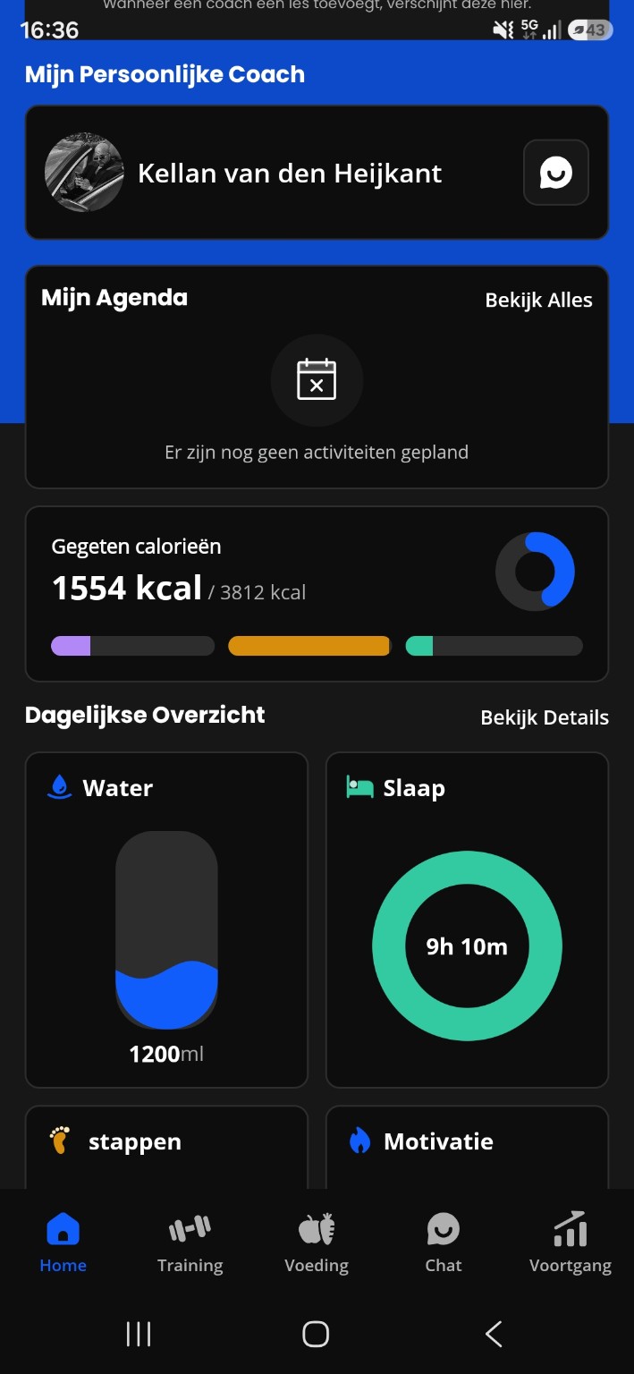 Echt app-overzicht: persoonlijke coach, voeding, slaap en water