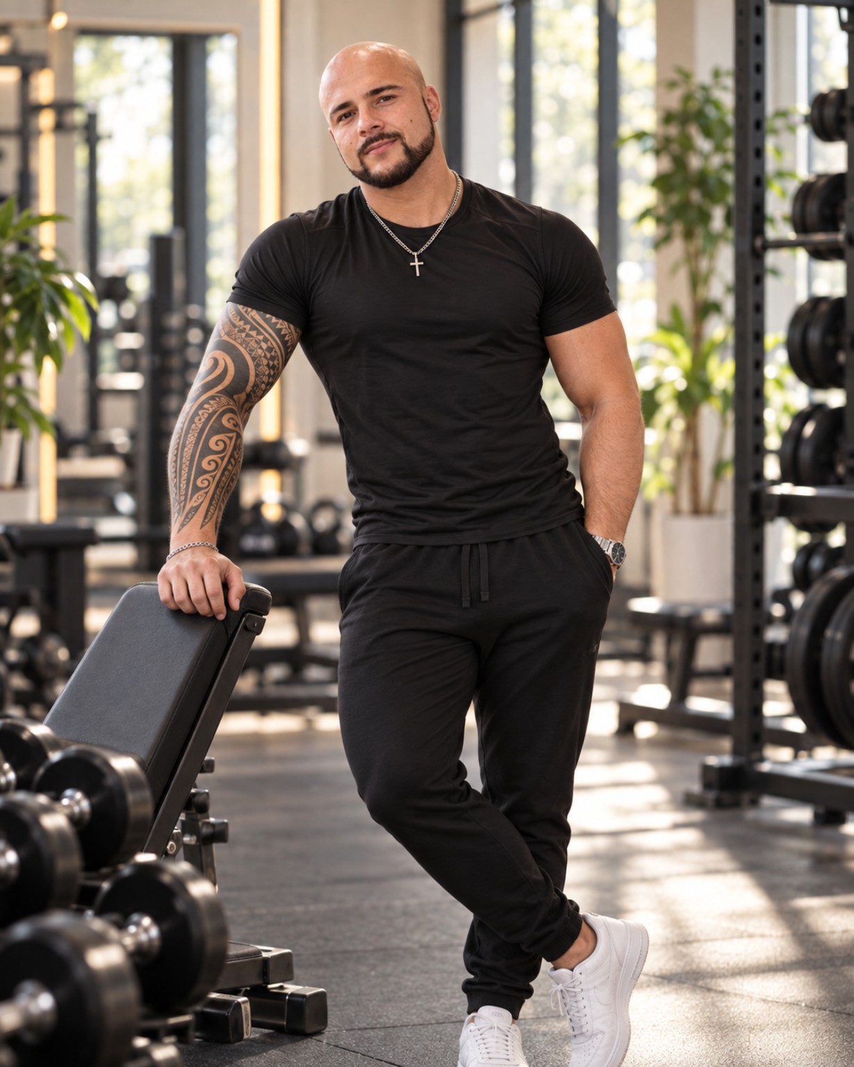 Kellan in de trainingsstudio